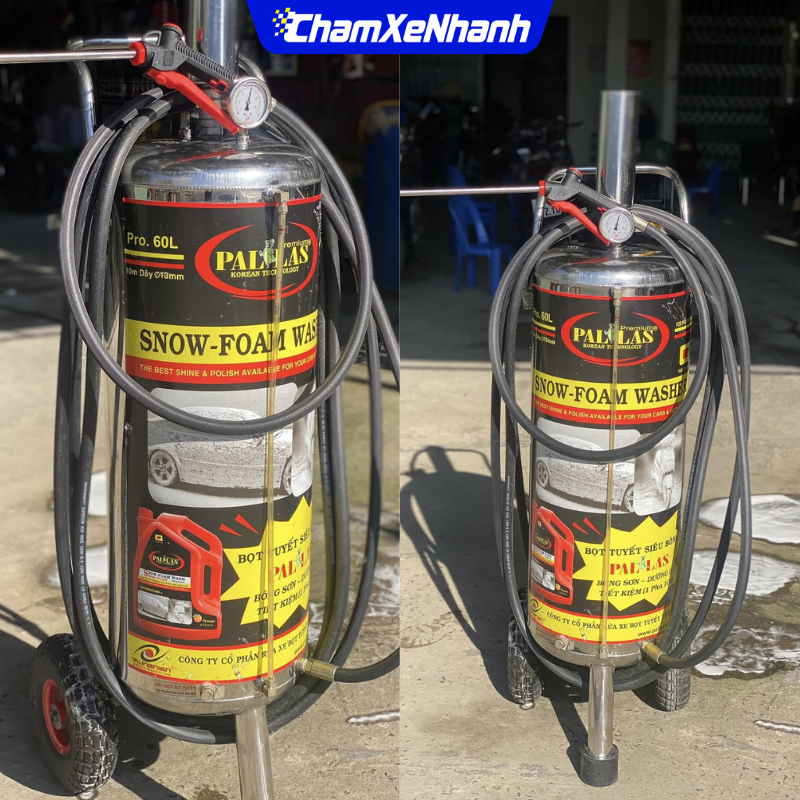 Hình ảnh thực tế bình phun bọt tuyết 60L